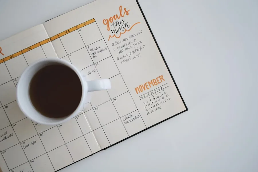 Calendar with important deadlines marked