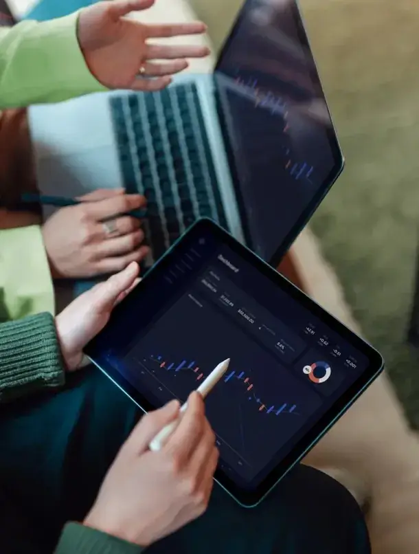 Financial dashboard with performance analytics